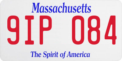 MA license plate 9IP084