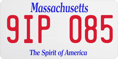 MA license plate 9IP085