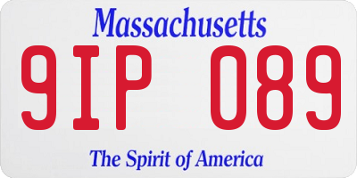 MA license plate 9IP089