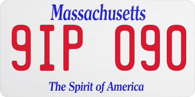 MA license plate 9IP090