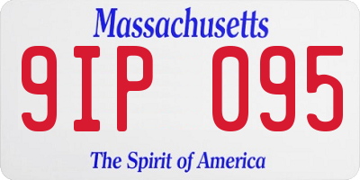 MA license plate 9IP095