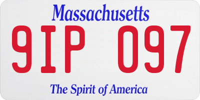 MA license plate 9IP097