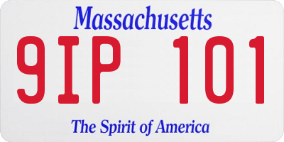 MA license plate 9IP101