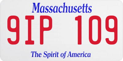 MA license plate 9IP109