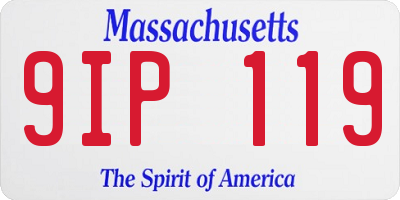 MA license plate 9IP119