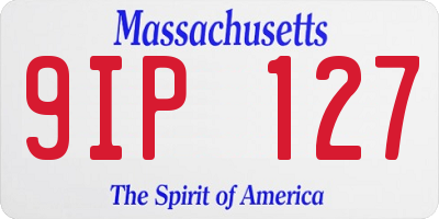 MA license plate 9IP127