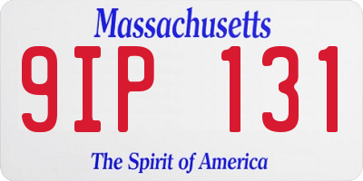 MA license plate 9IP131