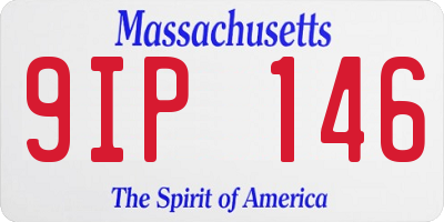 MA license plate 9IP146