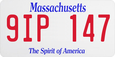 MA license plate 9IP147