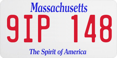 MA license plate 9IP148