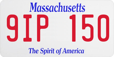 MA license plate 9IP150