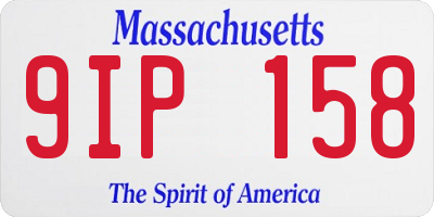 MA license plate 9IP158