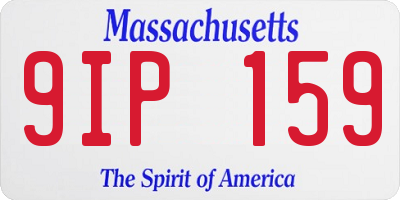 MA license plate 9IP159