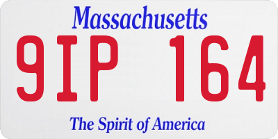 MA license plate 9IP164