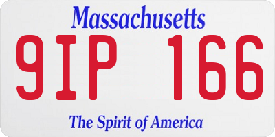 MA license plate 9IP166