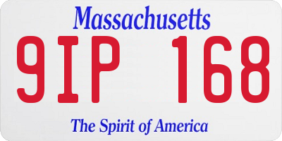 MA license plate 9IP168
