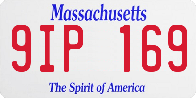 MA license plate 9IP169