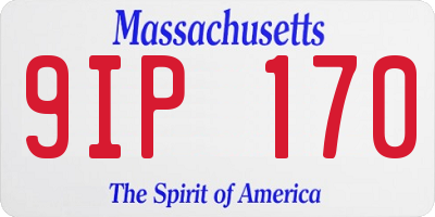 MA license plate 9IP170