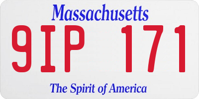 MA license plate 9IP171