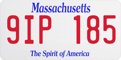 MA license plate 9IP185