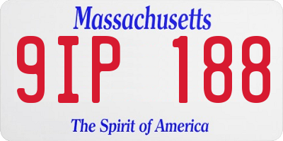 MA license plate 9IP188