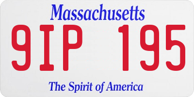 MA license plate 9IP195