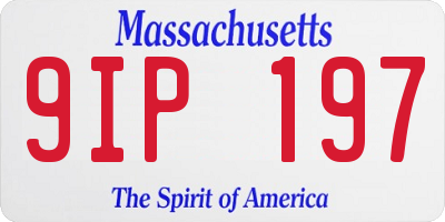 MA license plate 9IP197
