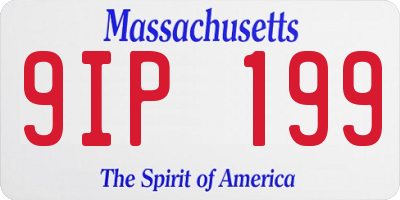 MA license plate 9IP199