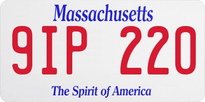 MA license plate 9IP220