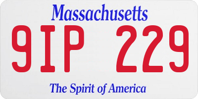 MA license plate 9IP229