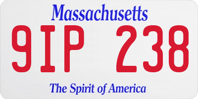 MA license plate 9IP238