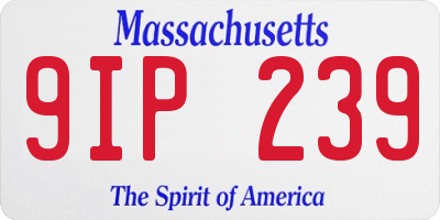 MA license plate 9IP239