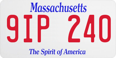 MA license plate 9IP240