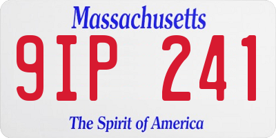 MA license plate 9IP241