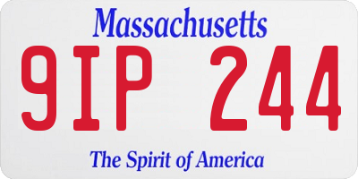 MA license plate 9IP244