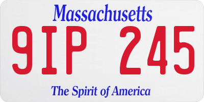 MA license plate 9IP245