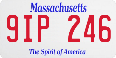 MA license plate 9IP246