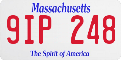 MA license plate 9IP248