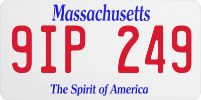 MA license plate 9IP249