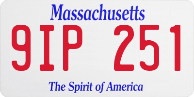 MA license plate 9IP251