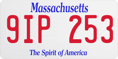MA license plate 9IP253