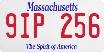 MA license plate 9IP256