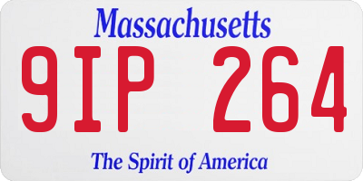 MA license plate 9IP264