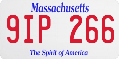 MA license plate 9IP266