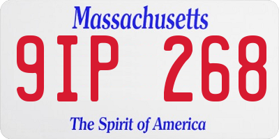 MA license plate 9IP268
