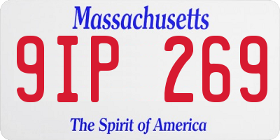 MA license plate 9IP269