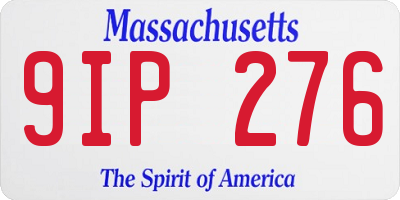 MA license plate 9IP276