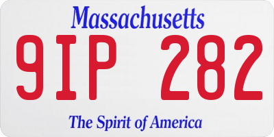 MA license plate 9IP282