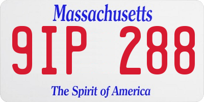 MA license plate 9IP288