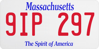 MA license plate 9IP297